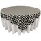 Square Tablecloth 90 x 90 Inch Gingham Checkered Polyester Overlay Use